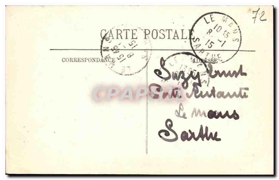 Le Mans — Le Tombeau de la Reine Bérengère — LL. — Rückseite