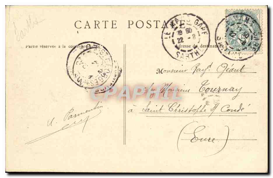 Le Mans — Jardin d'Horticulture — Le Lac — n°80 — Verso