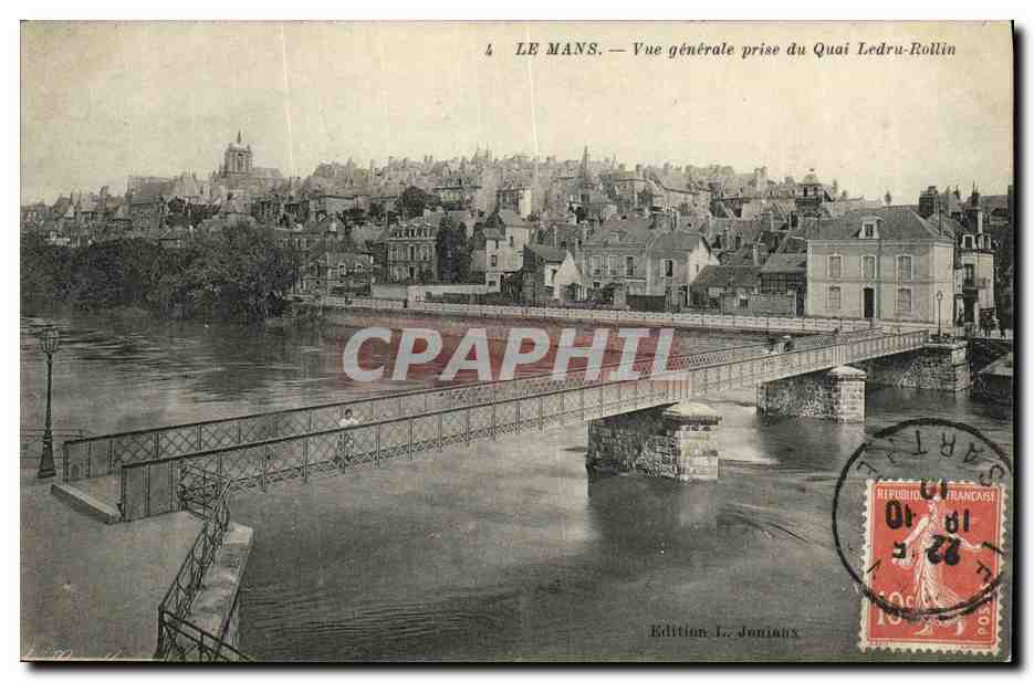 CPA Le Mans Vue Generale Prise du Quai Ledru Rollin