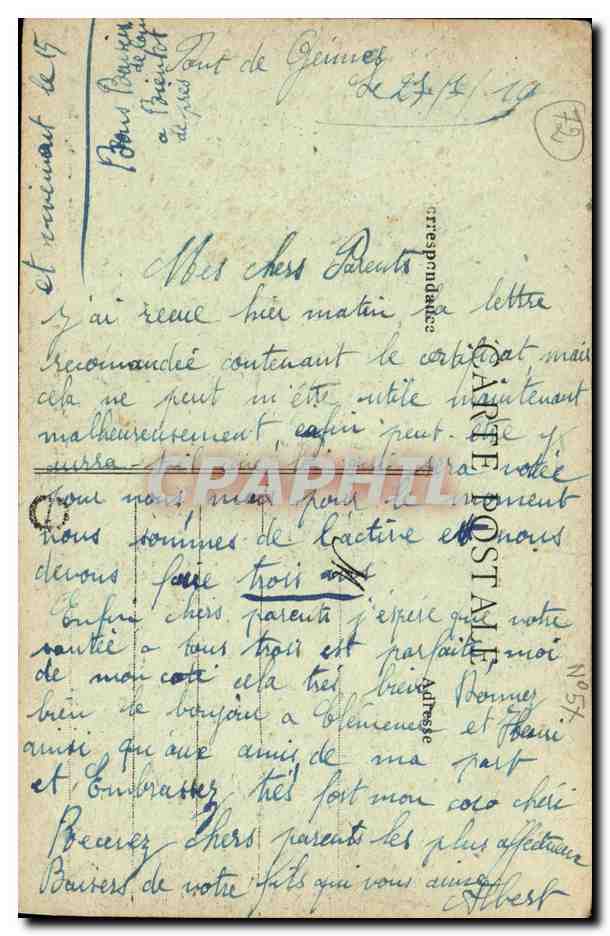 CPA Le Mans Gare Centrale des Tramways a vapeur  — Rückseite