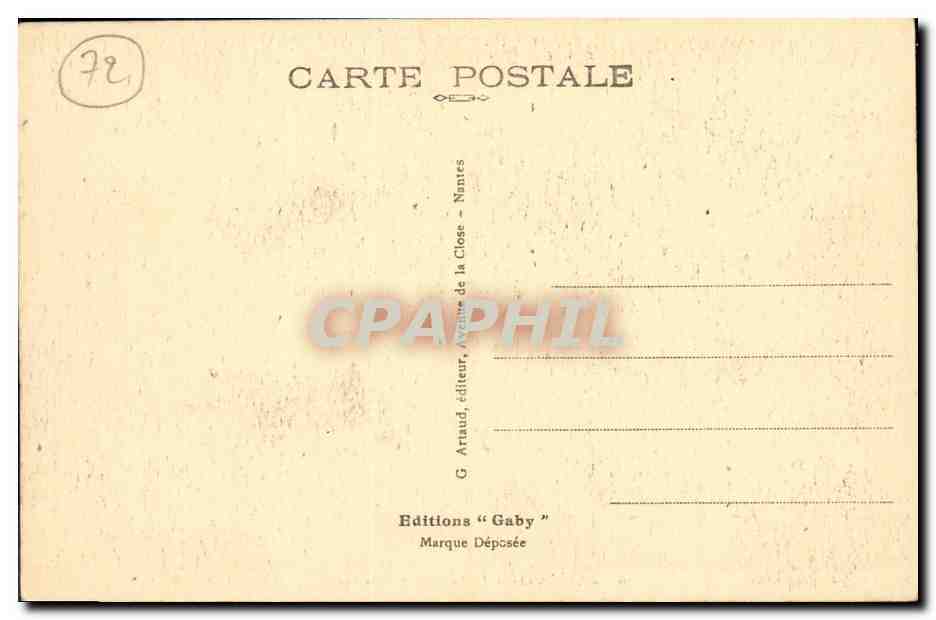 CPA Le Mans La Pont en X et le Pre — Verso