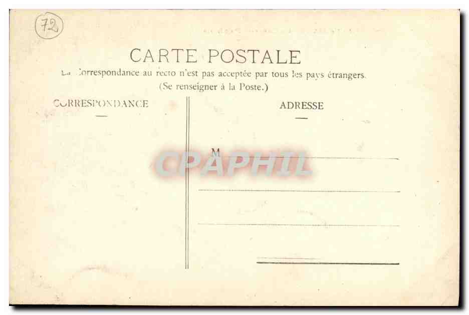 CPA Le Mans La Caserne Paixhaus Militaria  — Rückseite