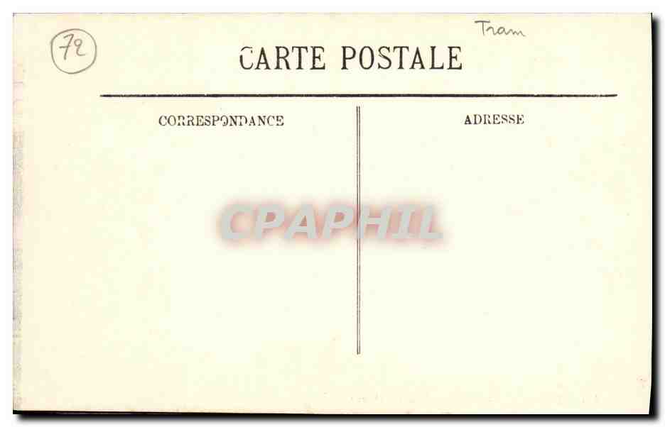 CPA Le Mans La Place de La Republique Tramway Picon  — Rückseite