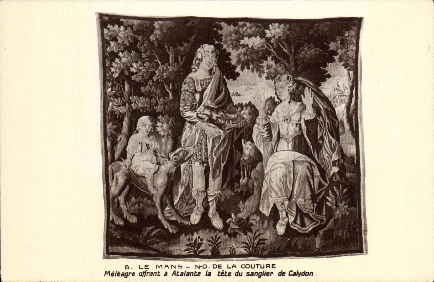 Le Mans - N.D. de la Couture — Mélèagre offrant à Atalante la tête du sanglier de Calydon