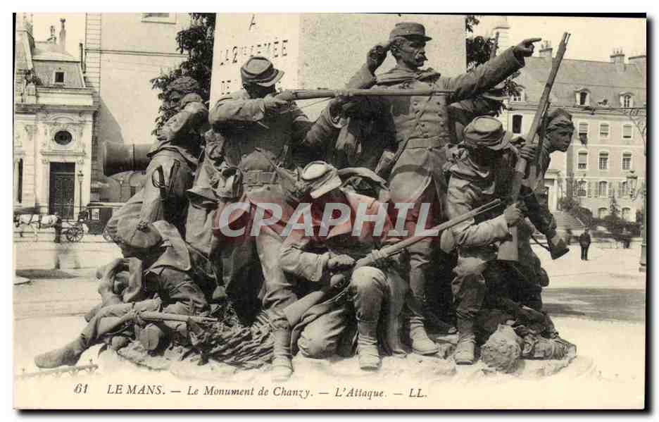 Le Mans — Le Monument de Chanzy — L'Attaque — LL.
