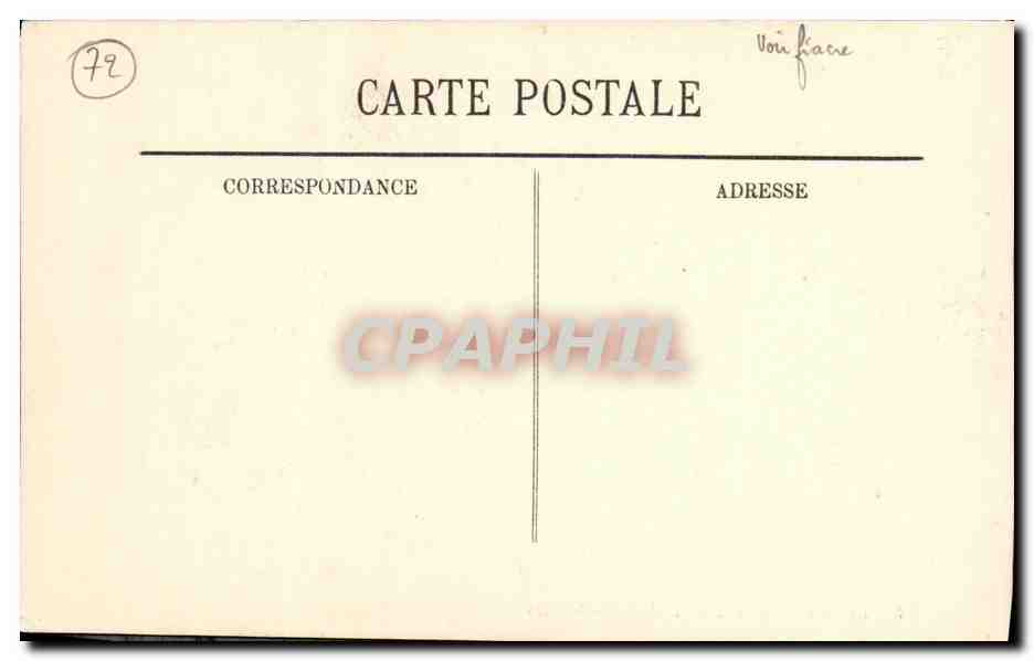CPA Le Mans Detail Monument Chanzy Militaria — Verso