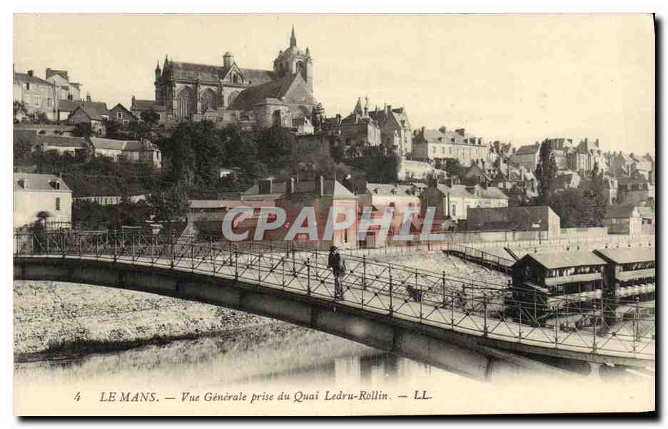 CPA Le Mans Vue Generale Prise du Quai Ledru Rollin