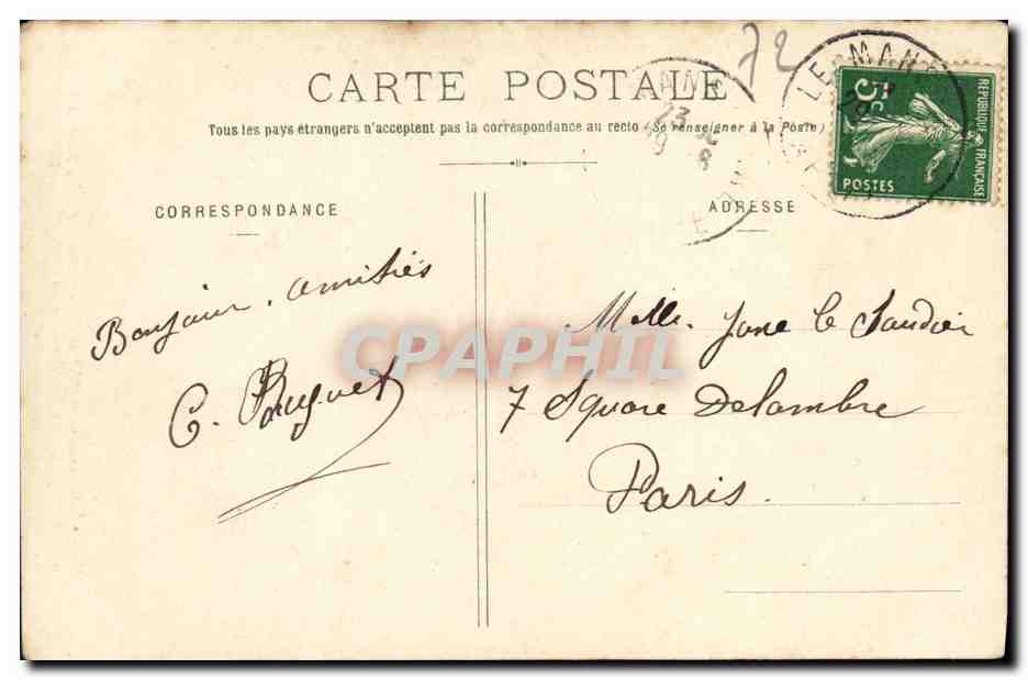 Manoir de la Possonnière — Berceau du Poète Ronsard — Bluteau, dépositaire — Verso