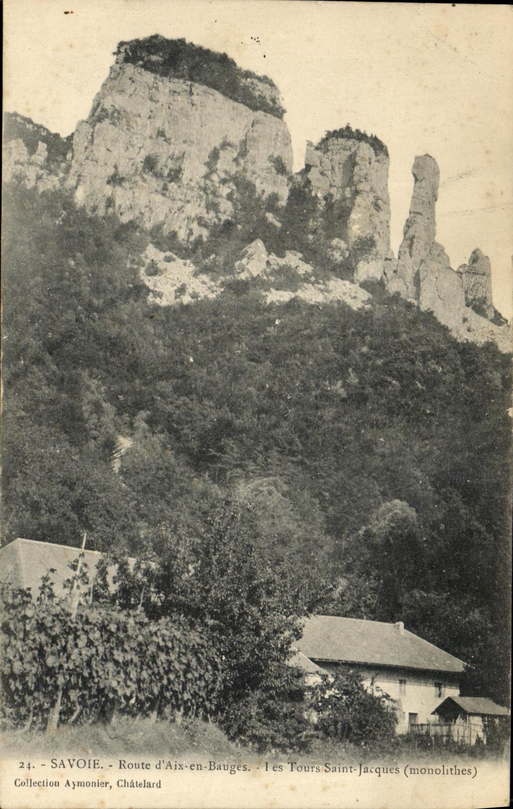 CPA Savoie Route d Aix en Bauges Les Tours Saint Jacques