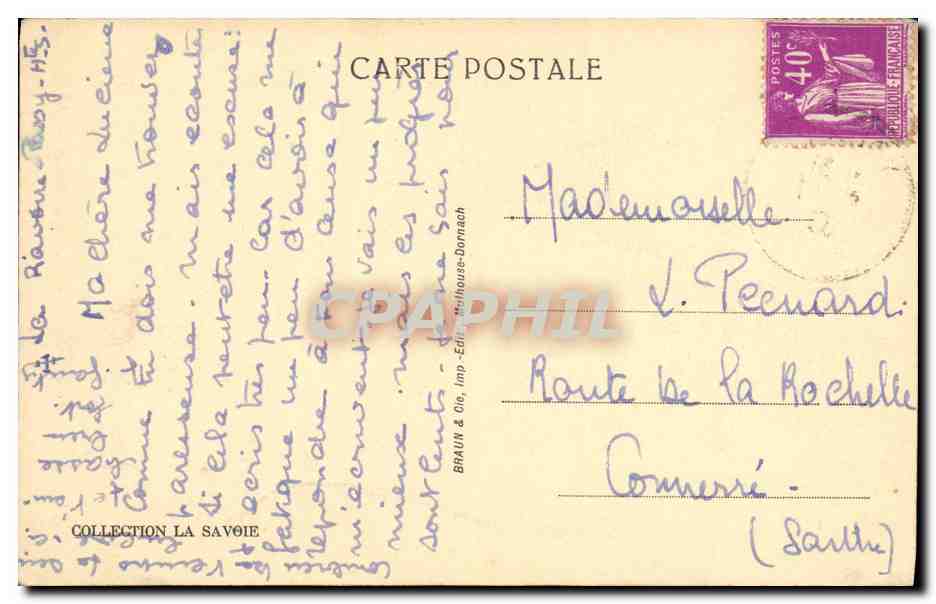 CPA Lac De L Hospice Du St Bernard — Rückseite