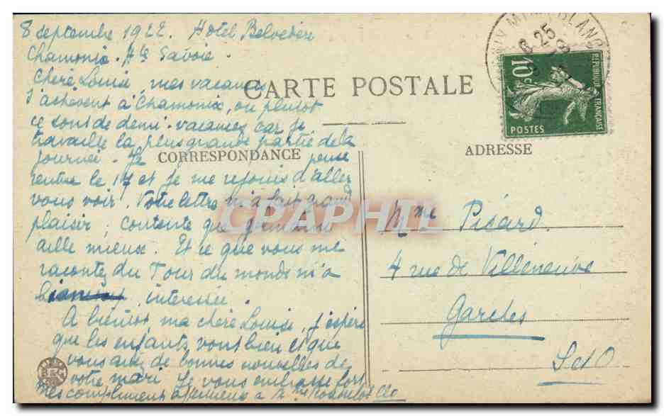 CPA Massif de la Vanoise Sommet d ela grande Casse et de la grande Motte — Rückseite