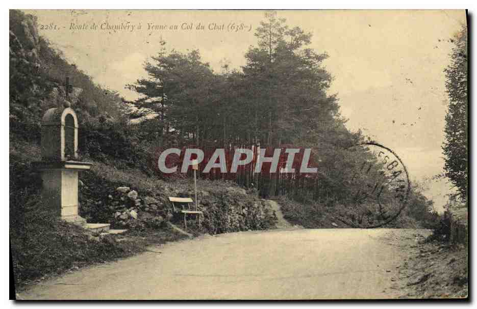 CPA Route de Chambery a Yenne au col du Chat 