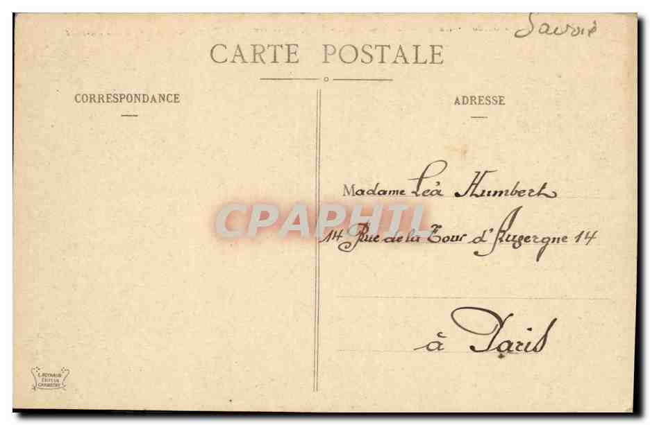CPA Aipes de Savoie Environs de Sainte Foy Le Mont Pourri vu des chalets de la Sassiere — Rückseite
