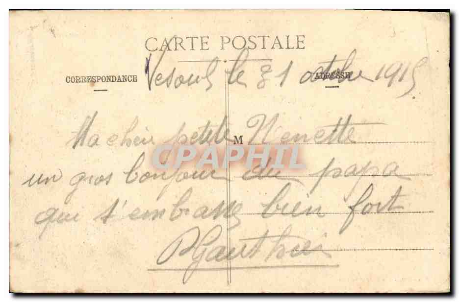 CPA Les Vosges Pittoresques La Roche du Page Mont de La Beheuille — Rückseite