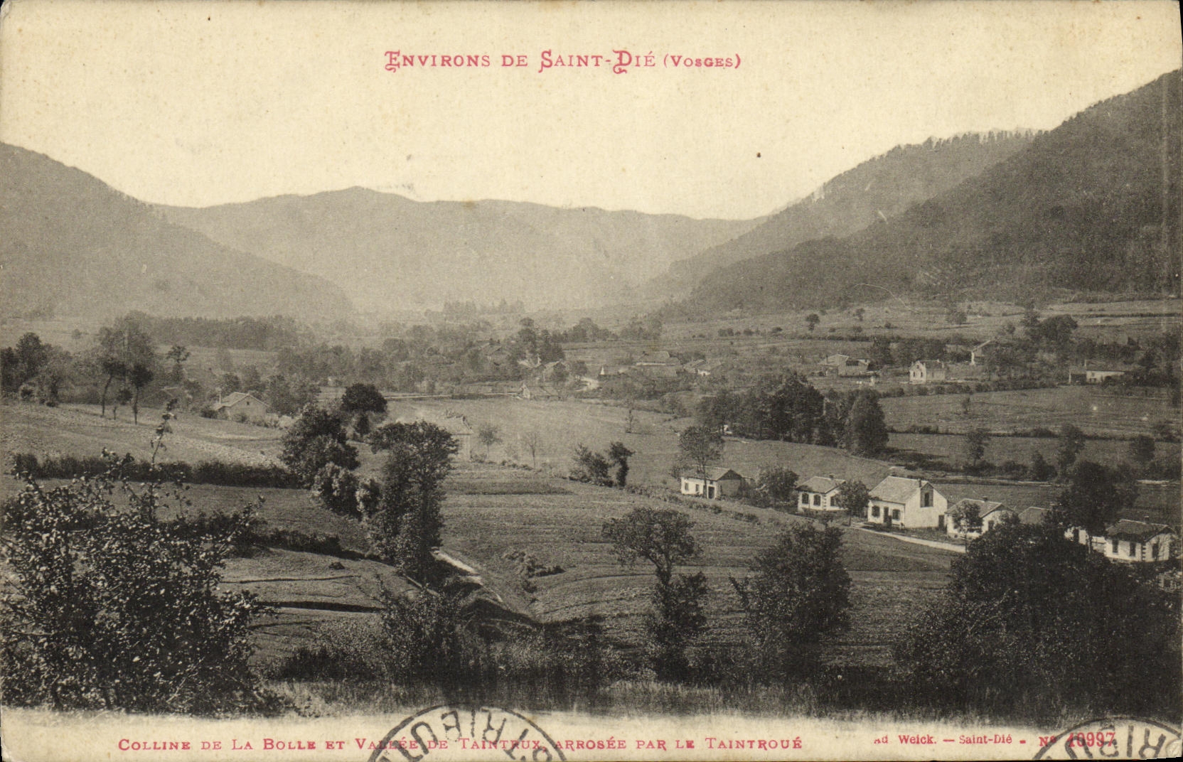 CPA Environs de St Die Colline de la Bolle et vallee de Taintrux 
