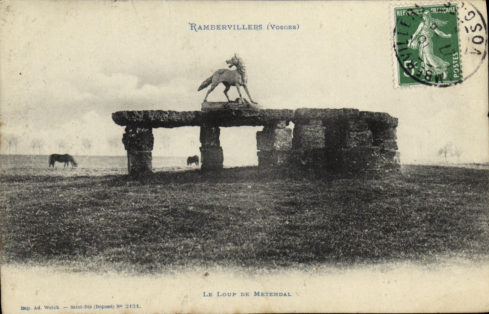 CPA Rambervillers Le loup de Metendal Tambervilliers