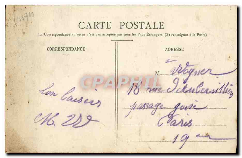 CPA Rambervillers Le loup de Metendal Tambervilliers — Rückseite