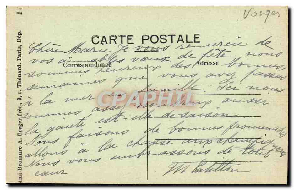 CPA Monthureux Sur Saone Pont de la Guerre — Rückseite