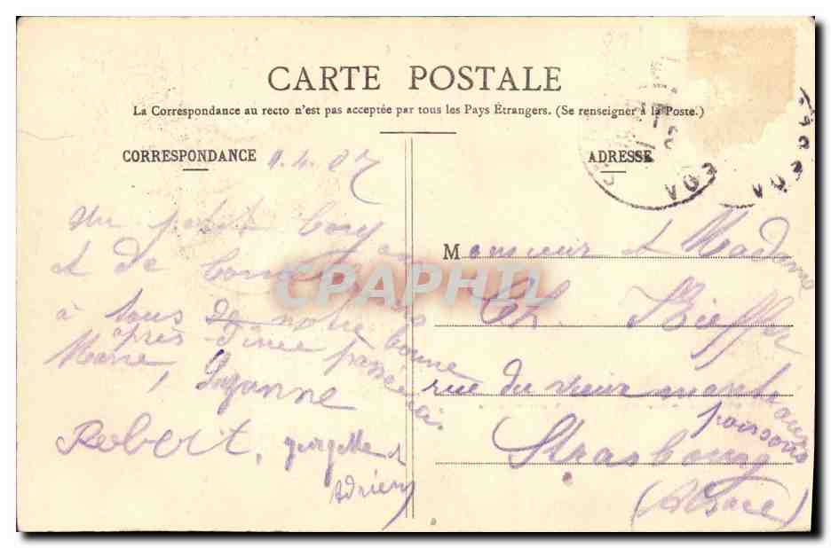 CPA Saint Die Vue Generale Prise De L Eglise Saint Martin  — Rückseite
