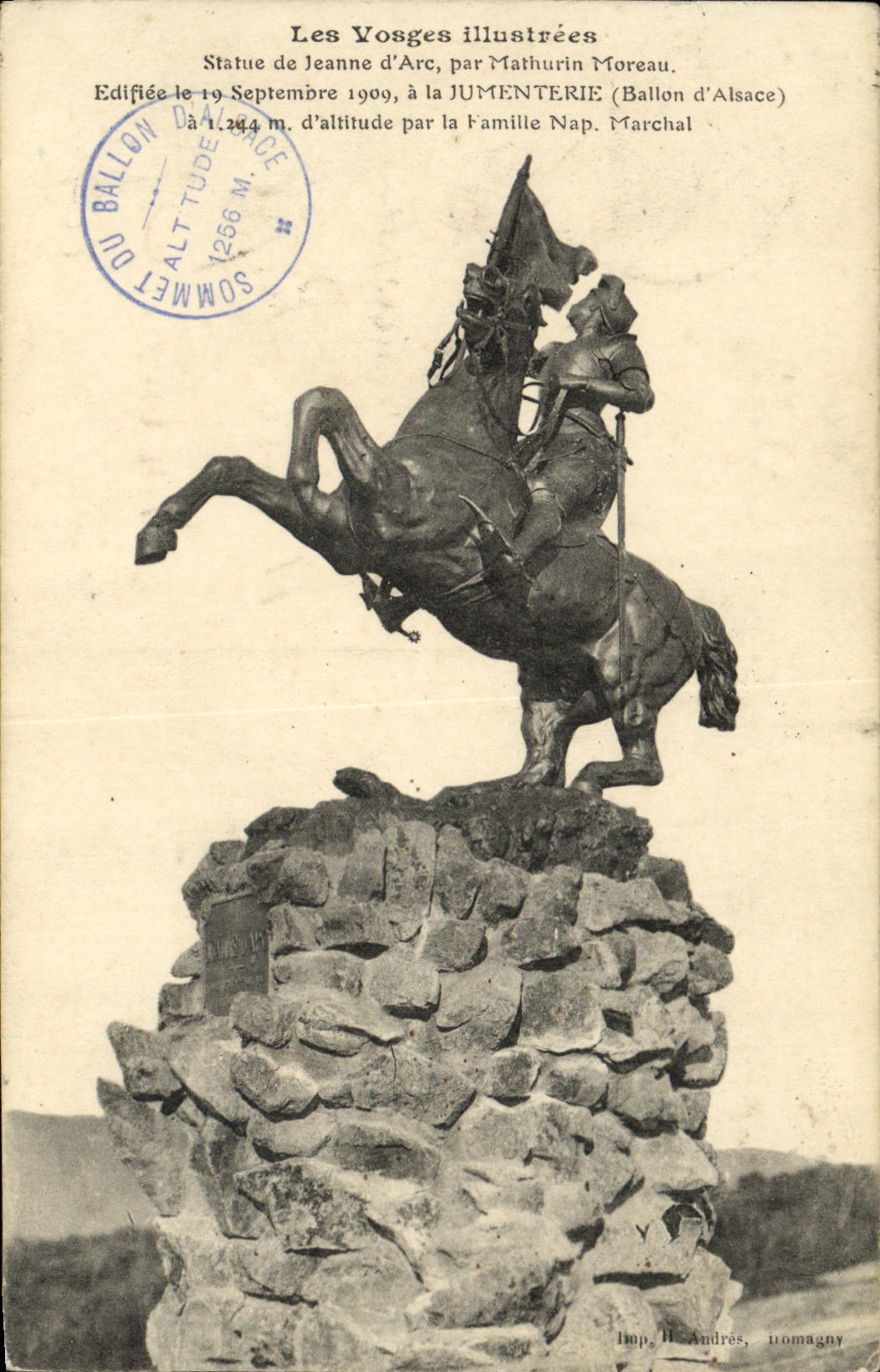 CPA Les Vosges Statue de Jeanne d arc par Mathurin Moreau 
