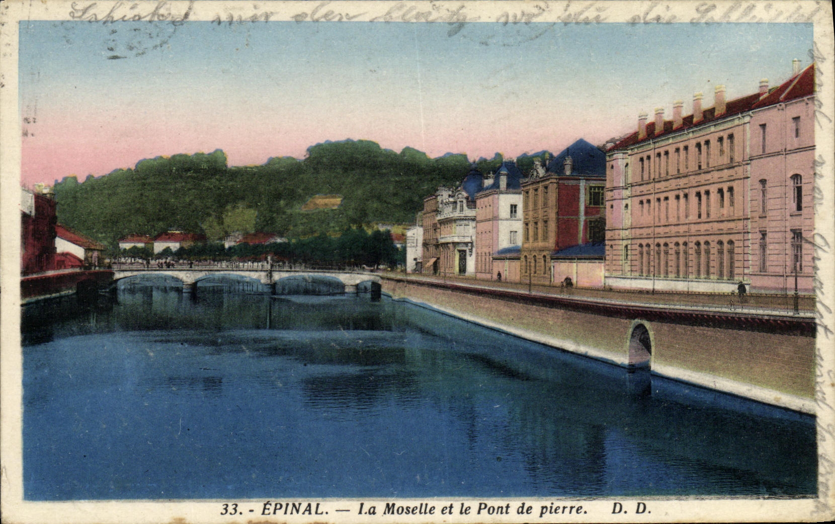 CPA Epinal La Moselle et le Pont De Pierre