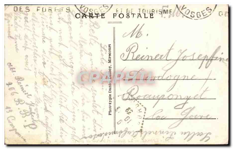 CPA Epinal La Moselle et le Pont De Pierre — Rückseite