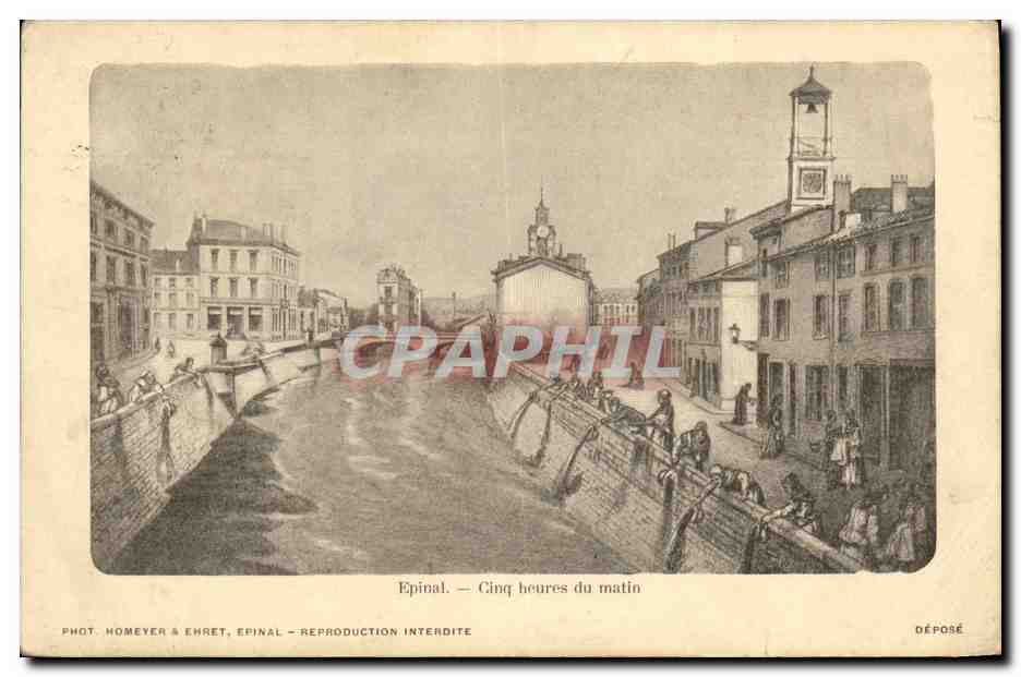 CPA Epinal Cinq Heures du Matin