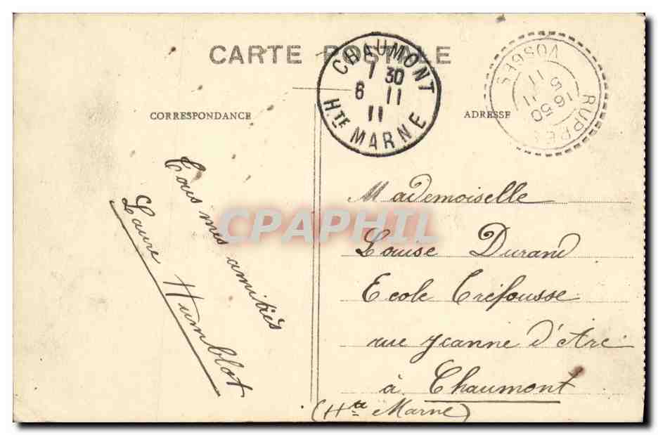 CPA Etablissement Thermal De Vittel Grande source et source salee — Back