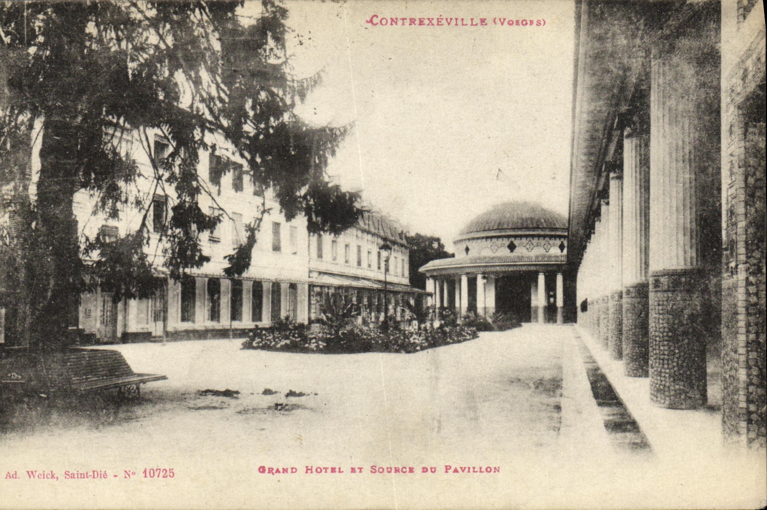 CPA Contrexeville Grand Hotel et Source Du Pavillon