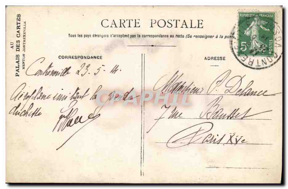 CARTE PHOTO Contrexeville Foule Enfants Ete 1914 — Back