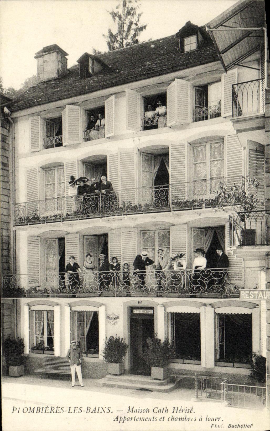 CPA Plombieres Les Bains Maison Cath Herise Appartements et chambres a louer 
