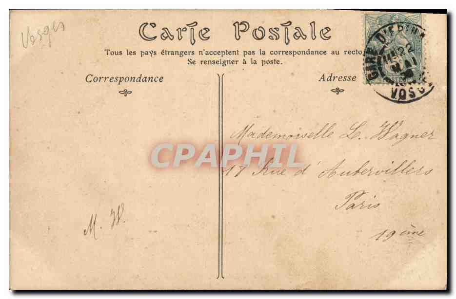 CPA Plombieres La Feuillee Dorotbee Uve Sur Le Val d Ajol — Verso