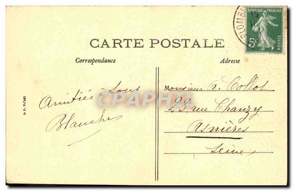 CPA Plombieres Vue Generale — Rückseite