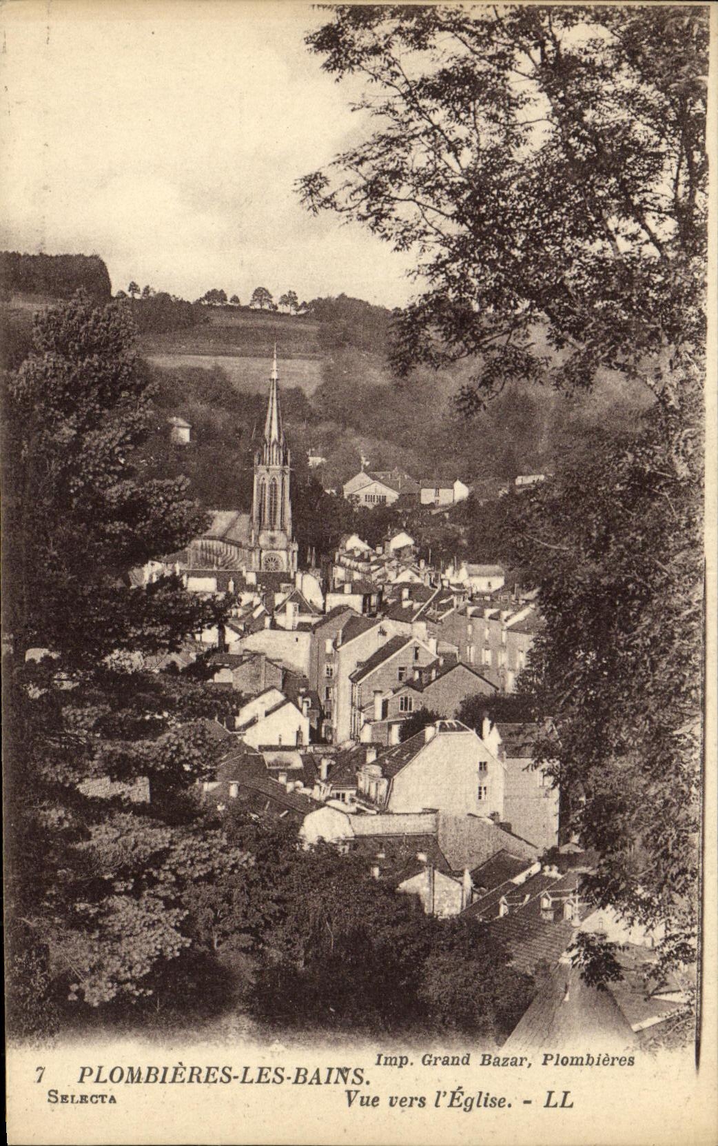 CPA Plombieres Les Bains Vue Vers l Eglise