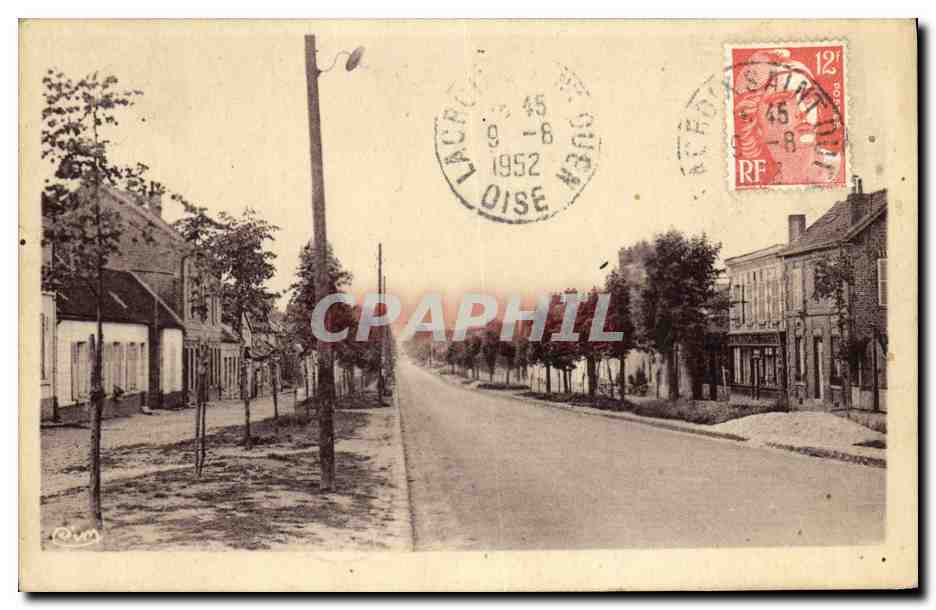 CPA La Croix St Ouen Rue Nationale