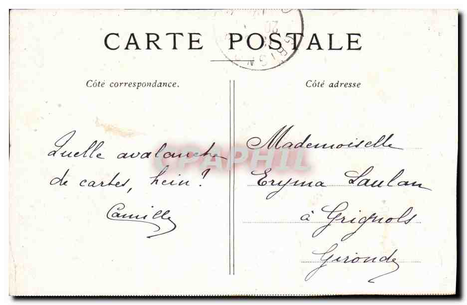 CPA Avricourt Le Chateau — Verso