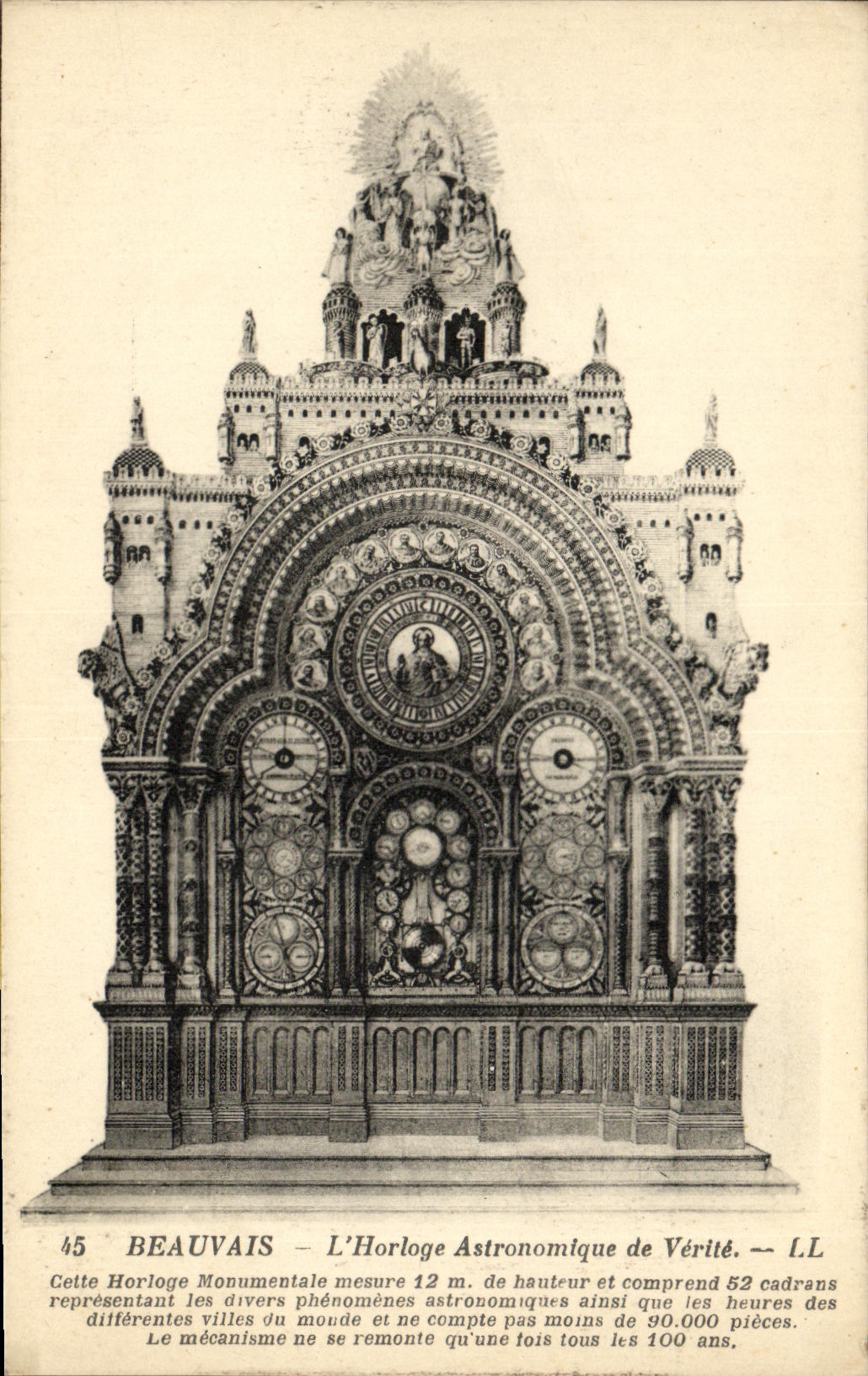 CPA Beauvais L Horloge Astronomique de Verite