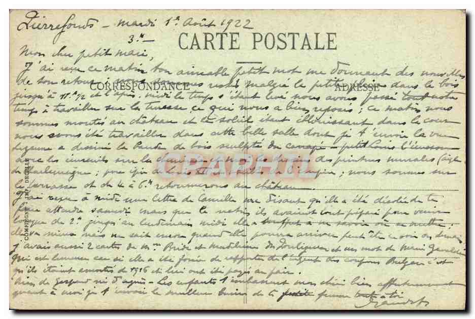 PierreFonds - Intérieur du Château - La Salle des Ducs — Deculle, Campiègne — Verso