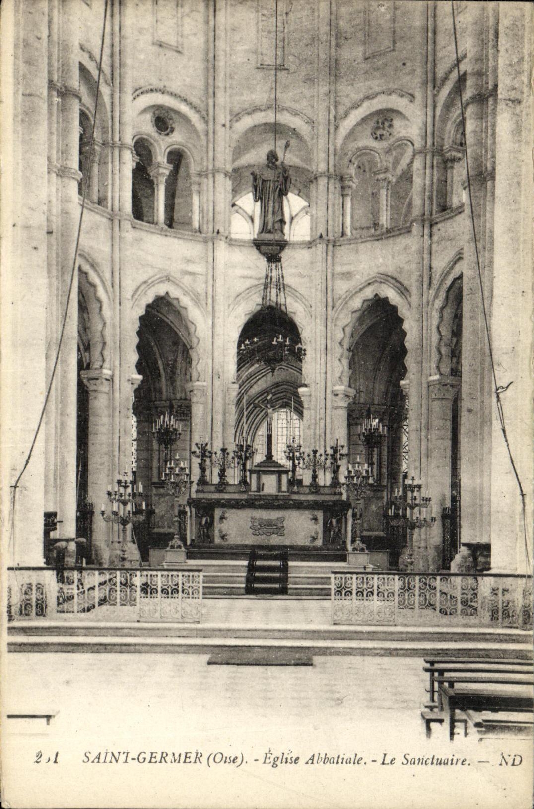 CPA Saint Germer Eglise Abbatiale Le Sanctuaire