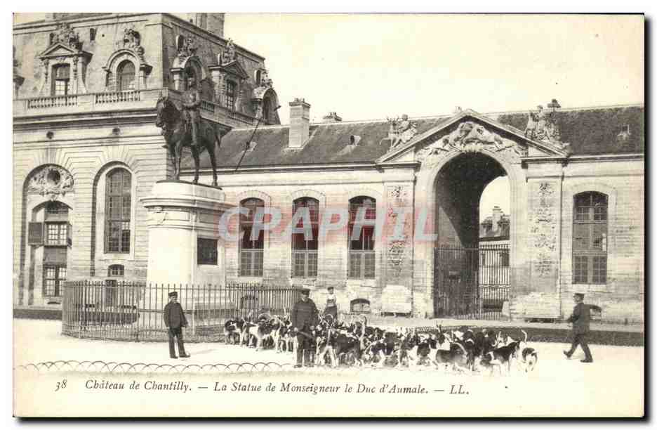 Castello di Chantilly — La Statua di Monsignore il Duca d'Aumale — LL.