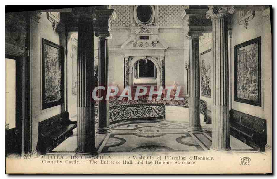 Château de Chantilly — Le Vestibule et l'Escalier d'Honneur — Neurdein Frères, Paris-Corbeil, n°262