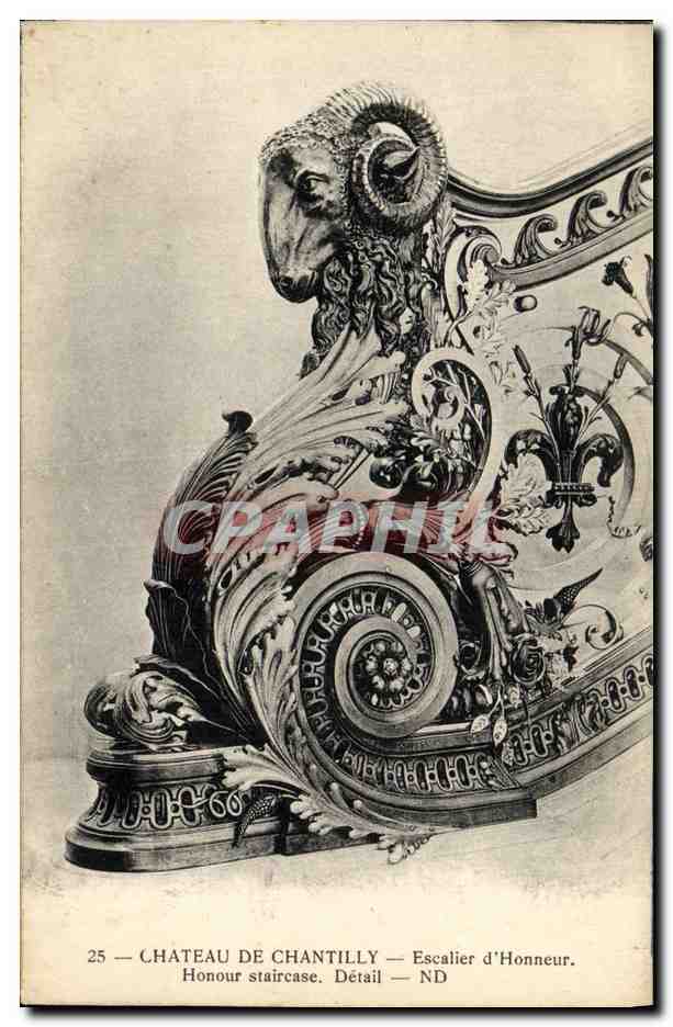 CPA Chateau de Chantilly Escalier d Honneur Boic Chevre 
