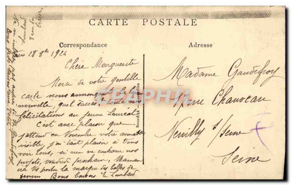 Forêt de Chantilly — La Table Ronde — Éditeur : C. P. M. n° 177 — Rückseite