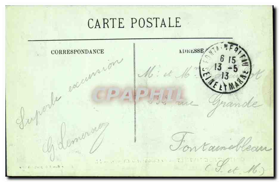 Château de Chantilly — The Châtelet and the Chapel — Edition Gamel-Grigaut, Publisher — Back