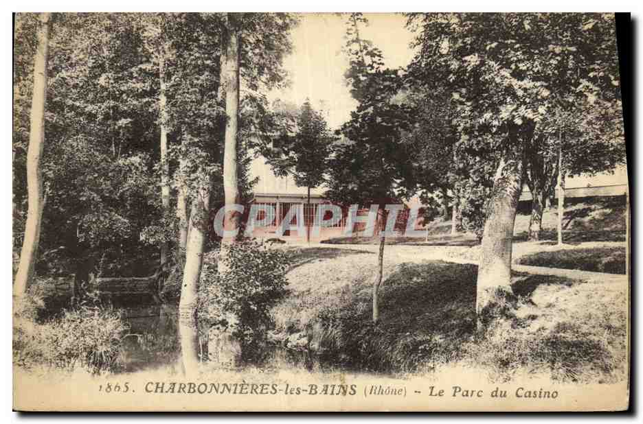 Charbonnières-les-Bains (Rhône) — Le Parc du Casino — éditeur : 1865