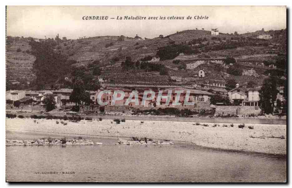 CPA Condrieu La Maladiere Avec les Coteaux de Cherie