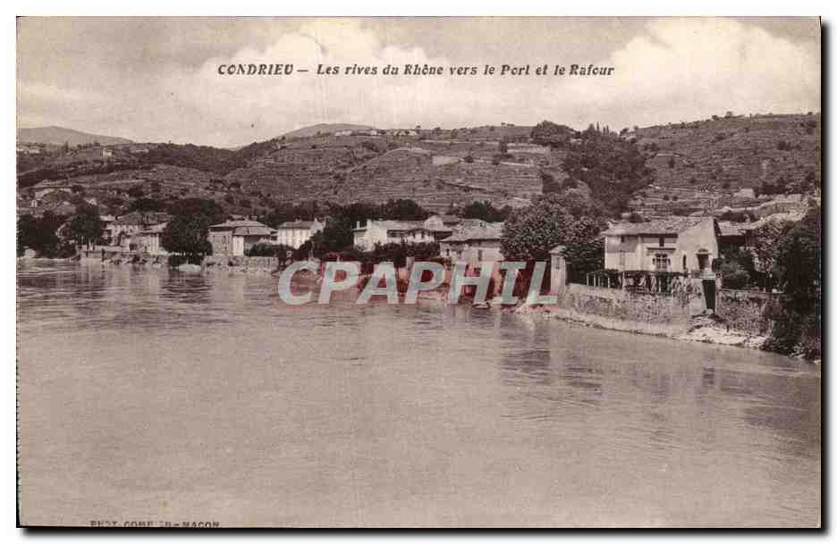 CPA Condrieu Les Rives du Rhone Vers le Port et le Rafour
