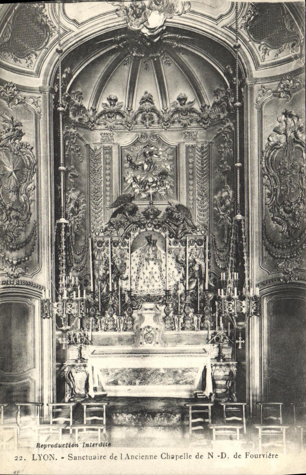 CPA Lyon Sanctuaire de L Ancienne Chapelle ND de Fourviere