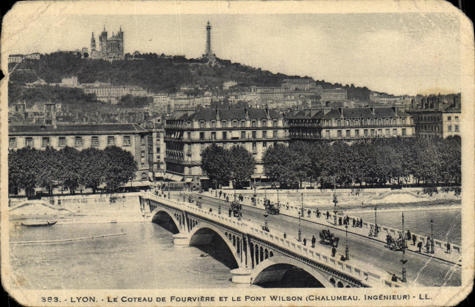 Antike Ansichtskarte Lyon Le Coteau De Fourviere Et Le Pont Wilson