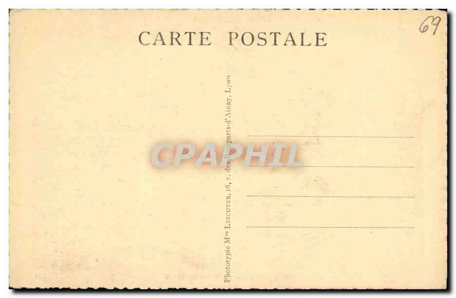 L'Hôtel de Ville, place des Terreaux — Lyon — éditeur Lyon Artistique, n° M. 273 — Verso